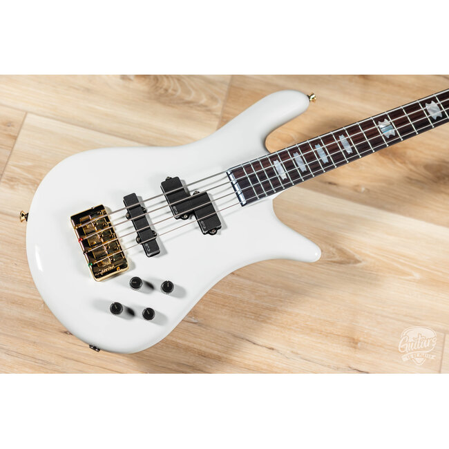 Spector Euro 4 Classic EMG Bass Guitar w/ Gold Hardware – Solid White
