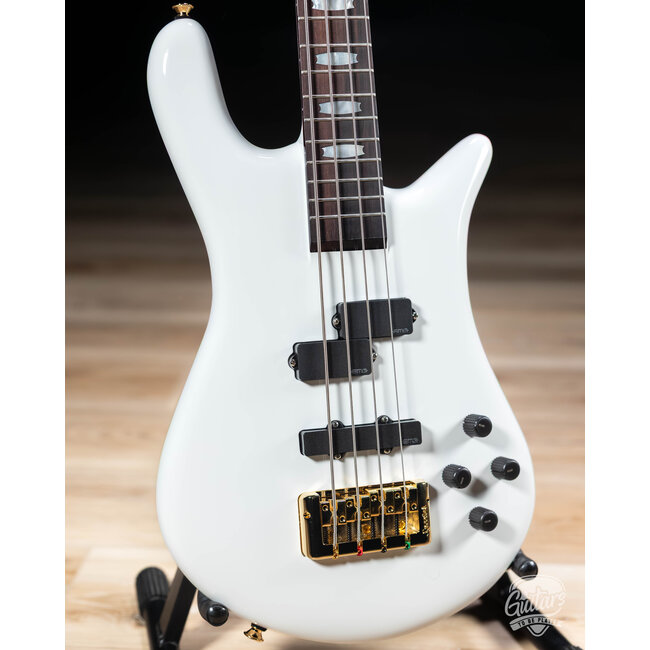Spector Euro 4 Classic EMG Bass Guitar w/ Gold Hardware – Solid White