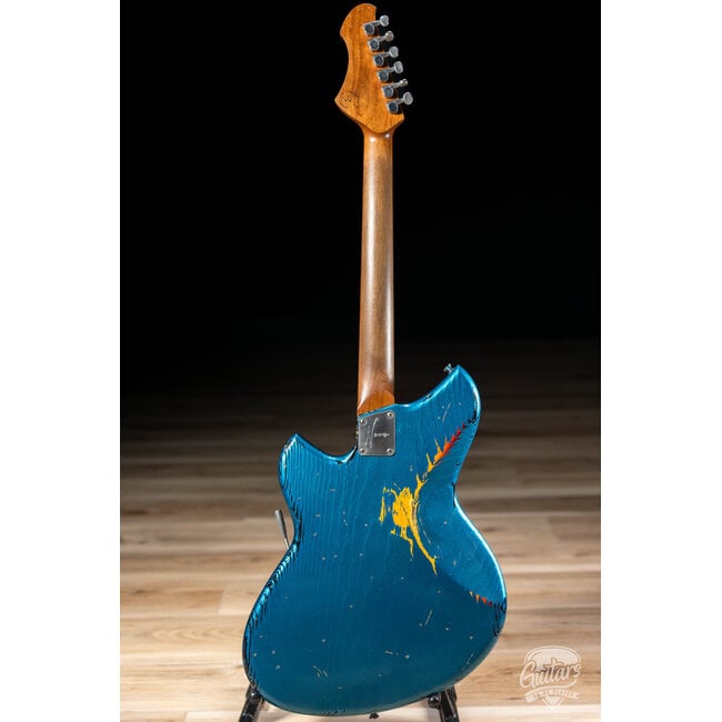 Novo Dealer Limited Nucleus Serus J Guitar – Lake Placid Blue over 3-Tone Burst