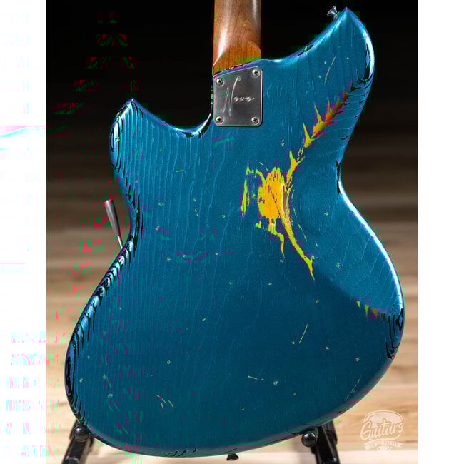 Novo Dealer Limited Nucleus Serus J Guitar – Lake Placid Blue over 3-Tone Burst