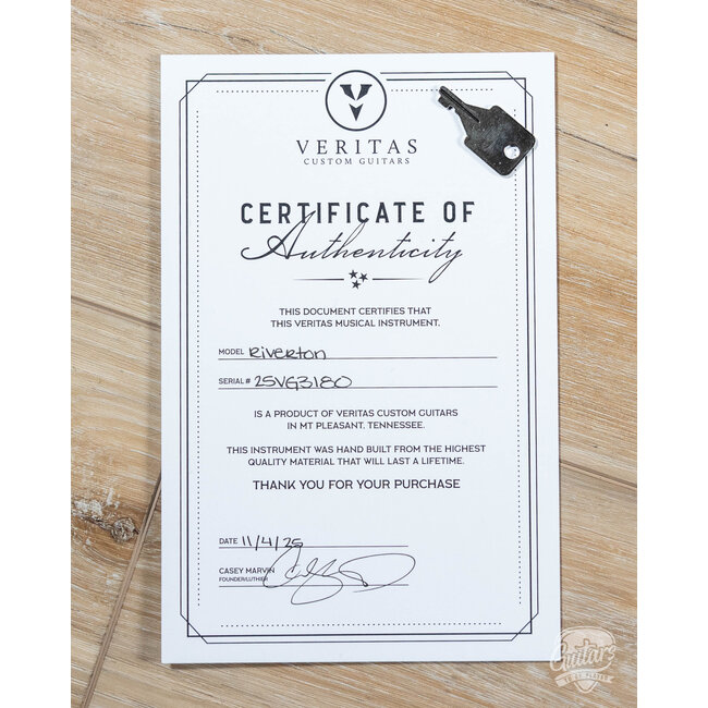 Veritas Riverton Bigsby Guitar w/ P-90s, Roasted Maple & RW Neck – Olive Drab