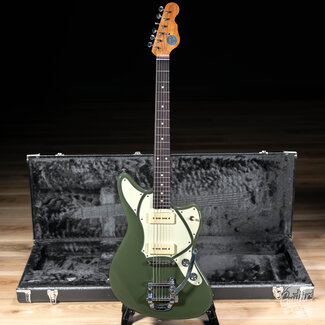 Veritas Guitars Veritas Riverton Bigsby Guitar w/ P-90s, Roasted Maple & RW Neck – Olive Drab