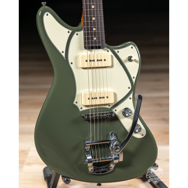 Veritas Riverton Bigsby Guitar w/ P-90s, Roasted Maple & RW Neck – Olive Drab