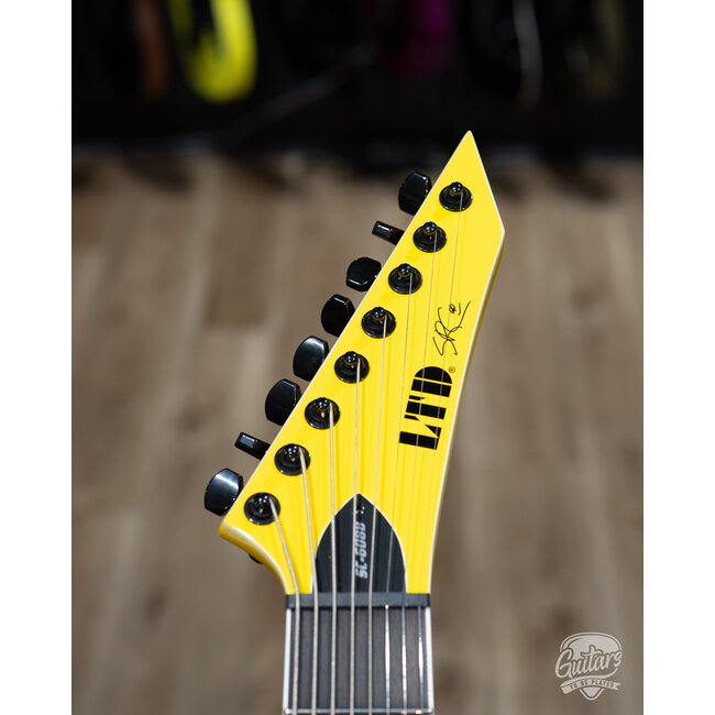 ESP LTD SC-608B Stephen Carpenter 8-String Baritone w/ Case – Yellow (B-stock)