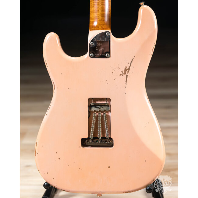 Shabat Lynx HSS S-Style w/ Stainless Frets & Lollar ‘64s/Imperial – Shell Pink