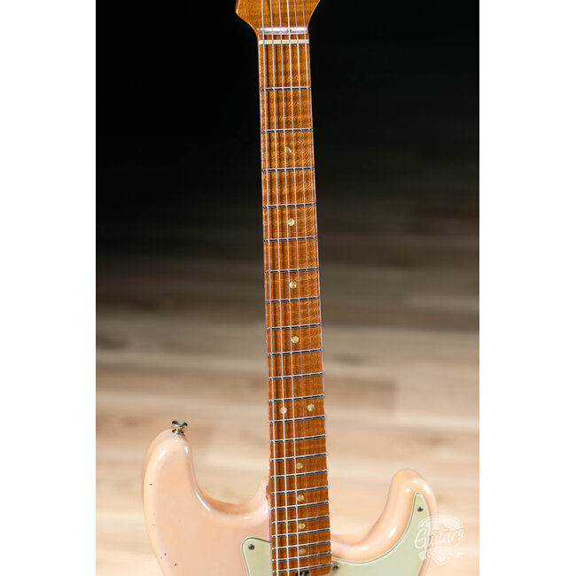 Shabat Lynx HSS S-Style w/ Stainless Frets & Lollar ‘64s/Imperial – Shell Pink
