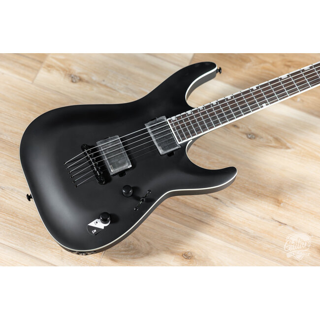 ESP LTD MH-1000 Baritone EMG Guitar – Black Satin