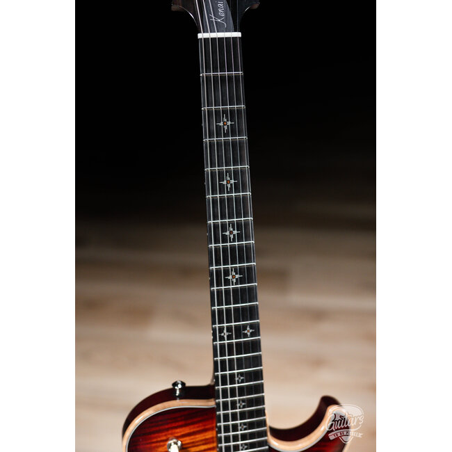 Knaggs Kenai T1 Flame Top Hollowbody Guitar w/ Ebony Fretboard – Fire (Gloss)