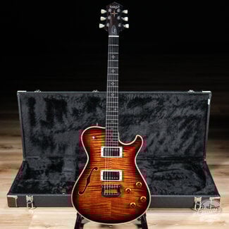 Knaggs Guitars Knaggs Kenai T1 Flame Top Hollowbody Guitar w/ Ebony Fretboard – Fire (Gloss)