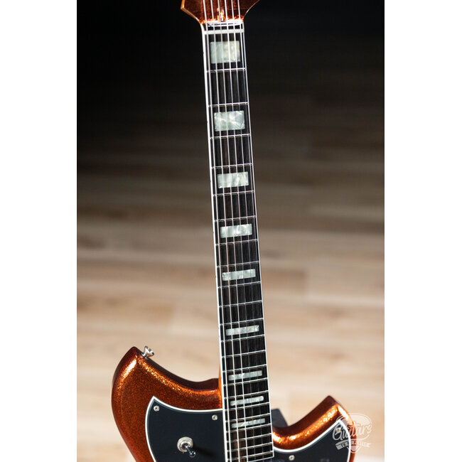 Novo Custom Serus J w/ Chunky C & Ebony, Fralin P-90s - Copper Sparkle