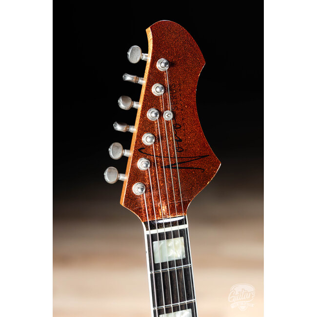 Novo Custom Serus J w/ Chunky C & Ebony, Fralin P-90s - Copper Sparkle