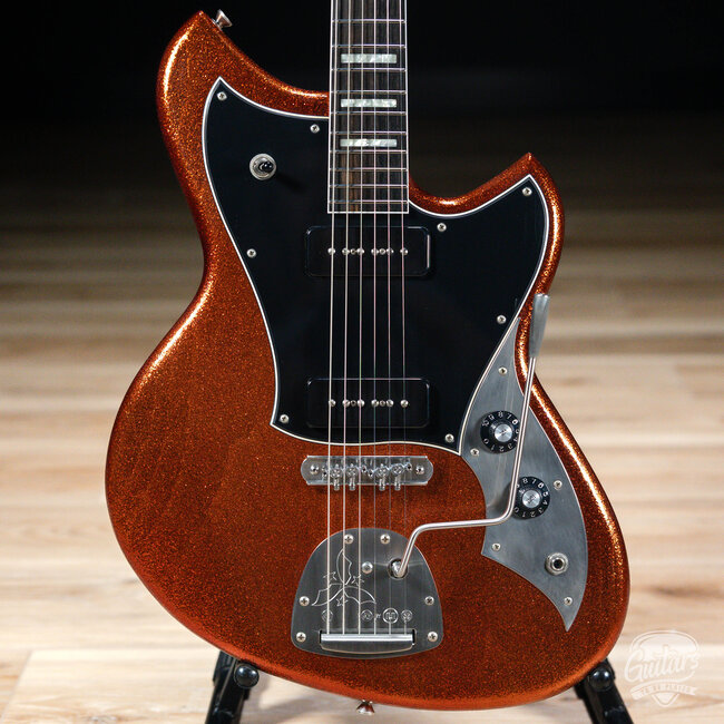 Novo Custom Serus J w/ Chunky C & Ebony, Fralin P-90s - Copper Sparkle