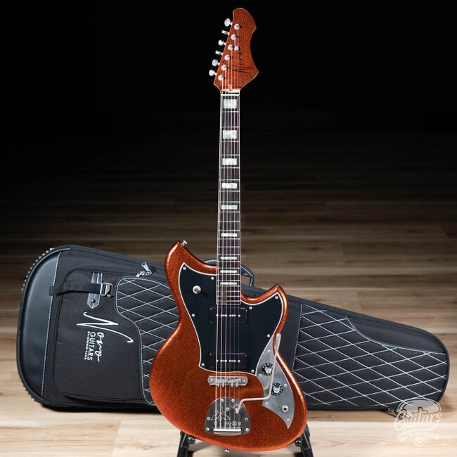 Novo Custom Serus J w/ Chunky C & Ebony, Fralin P-90s - Copper Sparkle