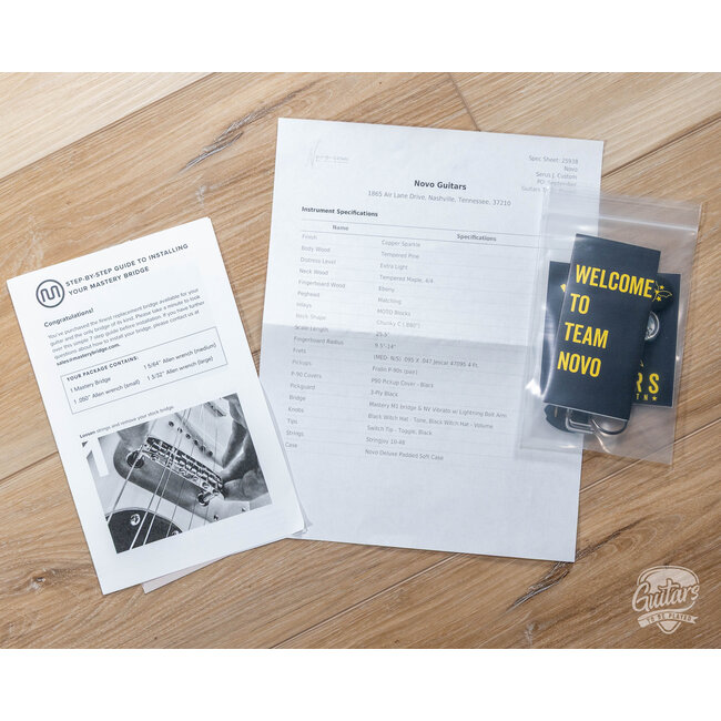 Novo Custom Serus J Fralin P-90 Guitar w/ Chunky C Neck & Ebony – Copper Sparkle