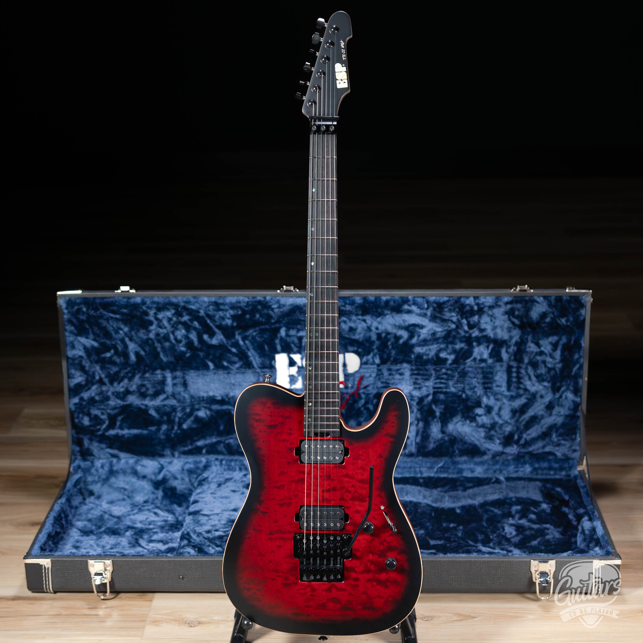 ESP USA TE-II FR w/ Seymour Duncans & Floyd Rose – Satin Black