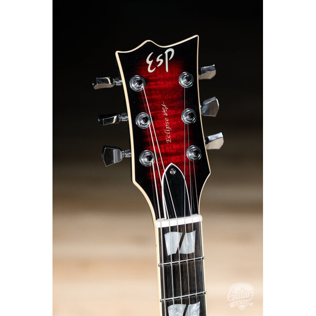 ESP USA Eclipse Full Thickness Maple Guitar w/ Case – See Thru Black Cherry