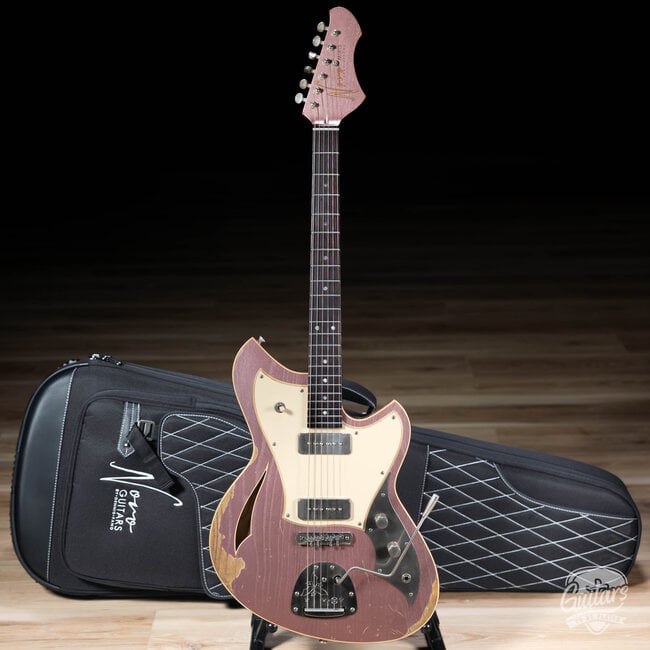 Novo Custom Miris J Semi-Hollow w/ Fralin P-90s – Heather Mist