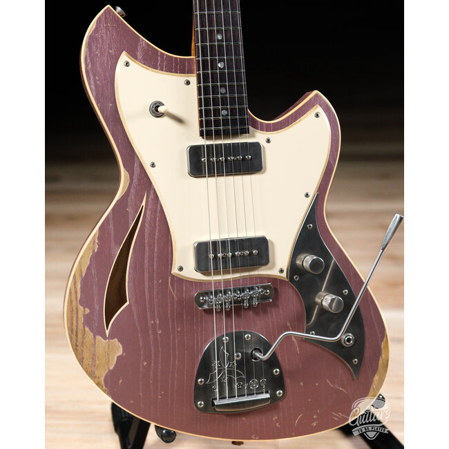 Novo Custom Miris J Semi-Hollow w/ Fralin P-90s – Heather Mist