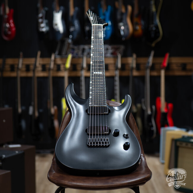 ESP E-II Horizon NT-7B Hipshot 7-String Baritone w/ Case – Black Satin (B-stock)