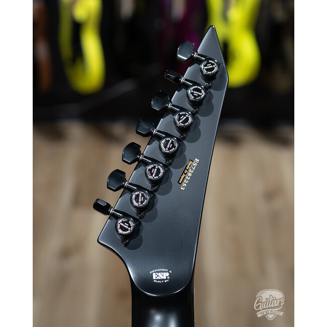 ESP E-II Horizon NT-7B Hipshot 7-String Baritone w/ Case – Black Satin (B-stock)