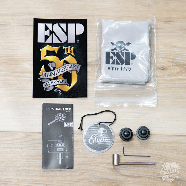 ESP E-II Horizon NT-7B Hipshot 7-String Baritone w/ Case – Black Satin (B-stock)