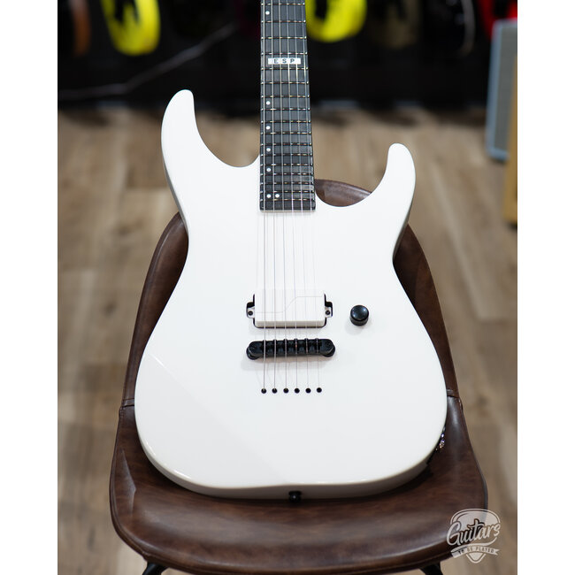 ESP E-II M-I NT Neck Thru Fishman Guitar w/ Case – Snow White (B-stock)