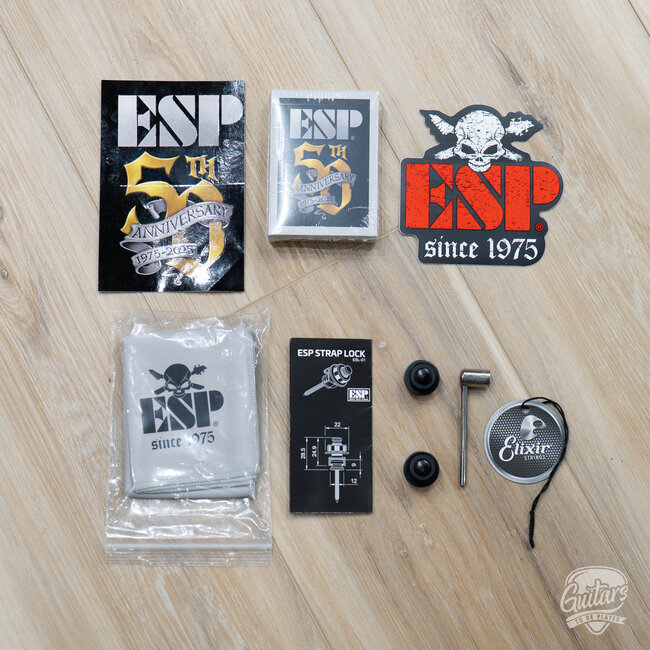 ESP E-II M-I NT Neck Thru Fishman Guitar w/ Case – Snow White (B-stock)