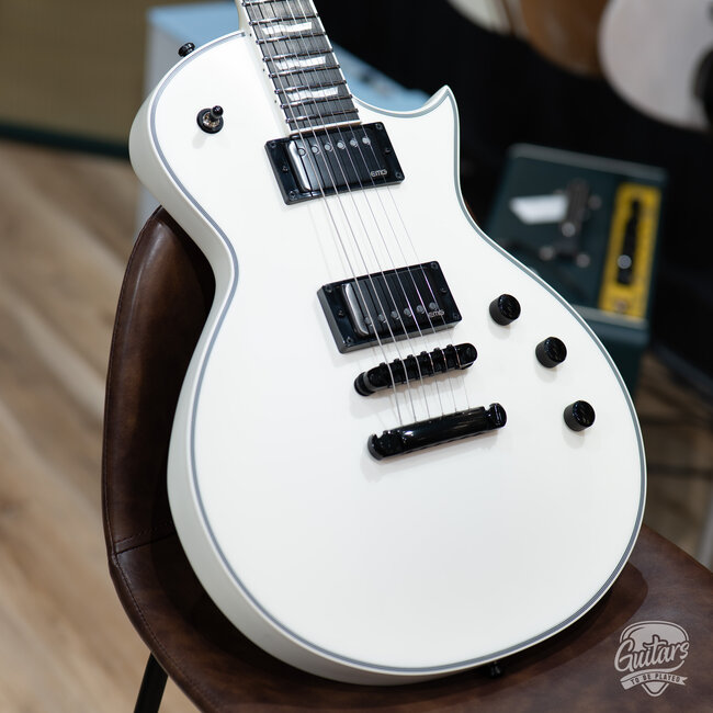 ESP E-II Eclipse EMG Electric Guitar w/ Case – Snow White Satin (B-stock)