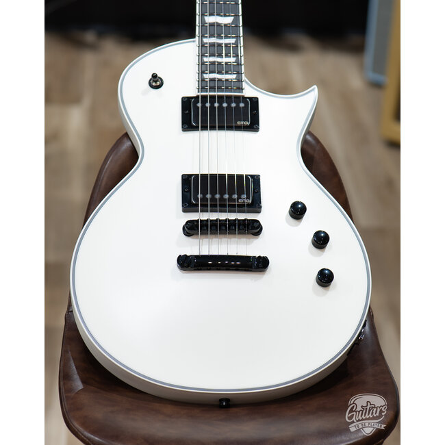 ESP E-II Eclipse EMG Electric Guitar w/ Case – Snow White Satin (B-stock)