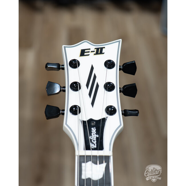 ESP E-II Eclipse EMG Electric Guitar w/ Case – Snow White Satin (B-stock)