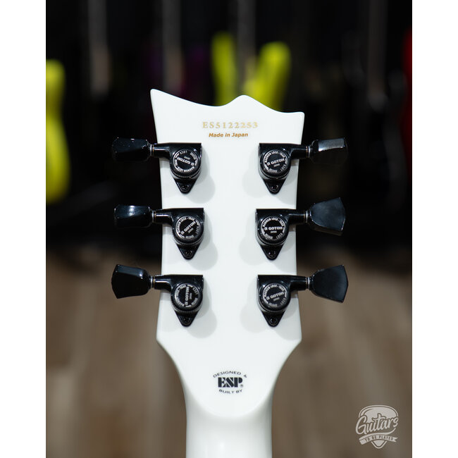 ESP E-II Eclipse EMG Electric Guitar w/ Case – Snow White Satin (B-stock)