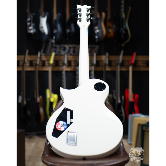 ESP E-II Eclipse EMG Electric Guitar w/ Case – Snow White Satin (B-stock)
