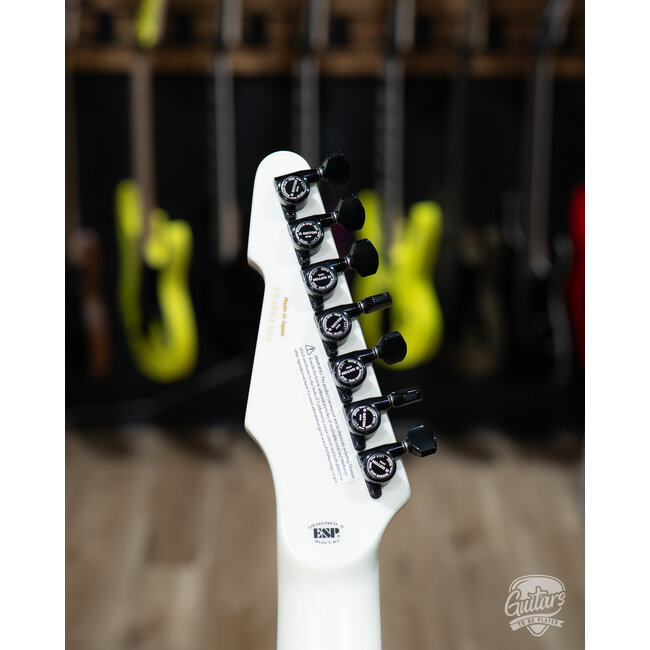 ESP E-II T-B7 Baritone 7-String EMG Guitar w/ Case – Snow White (B-stock)
