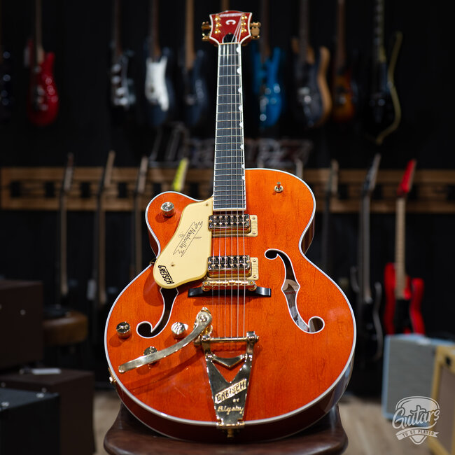 2021 Gretsch G6120TG-LH Lefty Nashville Hollow Body w/Case – Orange