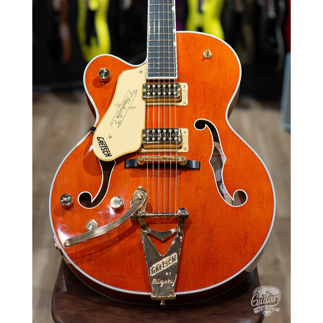 2021 Gretsch G6120TG-LH Lefty Nashville Hollow Body w/Case – Orange