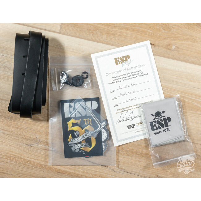 ESP USA Eclipse FR w/ EMGs & Floyd Rose – Blood Spatter