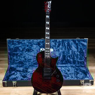 ESP Guitars ESP USA Eclipse FR w/ EMGs & Floyd Rose – Blood Spatter