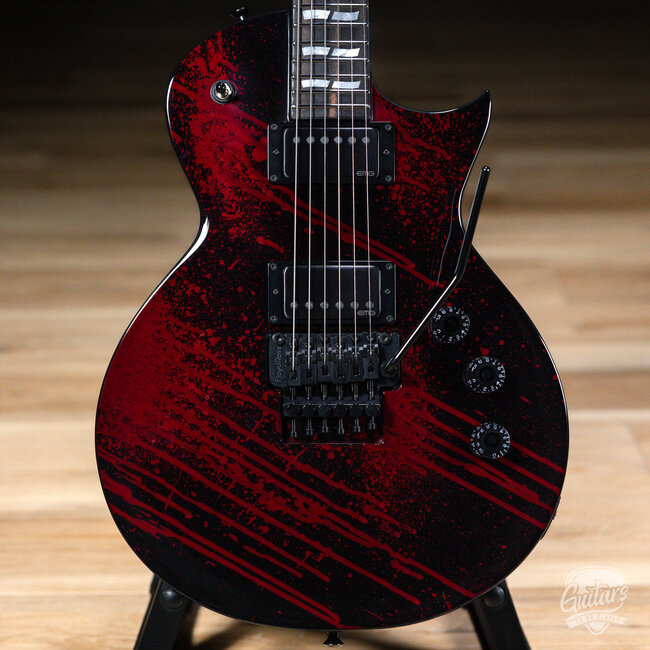 ESP USA Eclipse FR w/ EMGs & Floyd Rose – Blood Spatter
