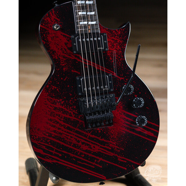ESP USA Eclipse FR w/ EMGs & Floyd Rose – Blood Spatter