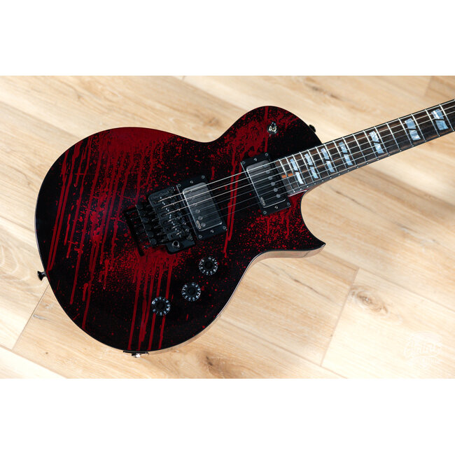 ESP USA Eclipse FR w/ EMGs & Floyd Rose – Blood Spatter