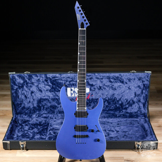 ESP USA M-II NTB Neck Thru w/ EMG's – Neptune Blue Satin