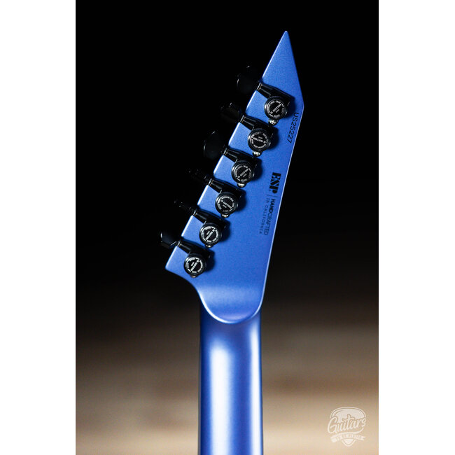 ESP USA M-II NTB Neck Thru w/ EMG's – Neptune Blue Satin