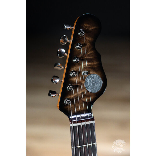 Veritas Portlander Bigsby Quilted Maple Top w/ BearCats – Natural Burst