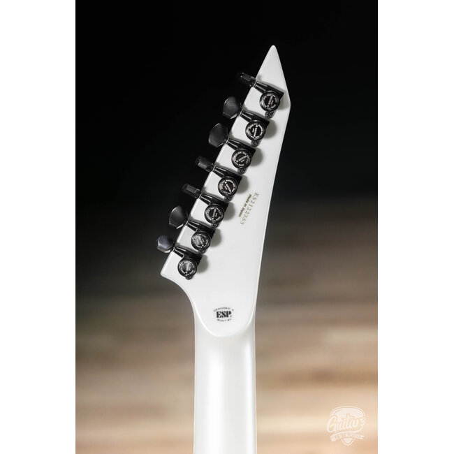 ESP E-II M-II 7B Baritone 7-String Evertune Guitar w/ Case – Pearl White