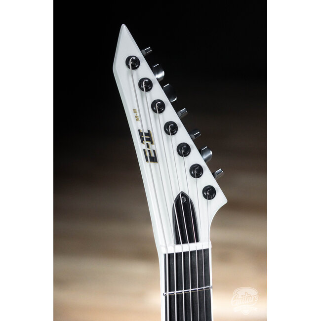 ESP E-II M-II 7B Baritone 7-String Evertune Guitar w/ Case – Pearl White