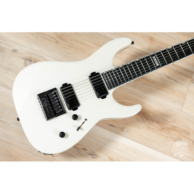 ESP E-II M-II 7B Baritone 7-String Evertune Guitar w/ Case – Pearl White