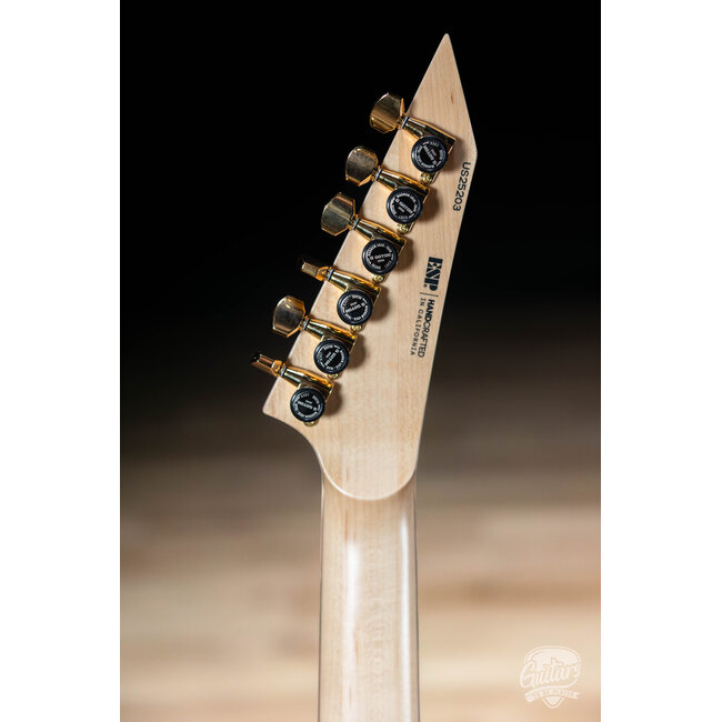 ESP USA M-II DX Quilt Maple w/ Seymour Duncans & Floyd Rose–Dark Purple Sunburst