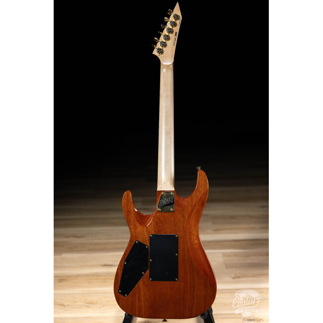 ESP USA M-II DX Quilt Maple w/ Seymour Duncans & Floyd Rose–Dark Purple Sunburst