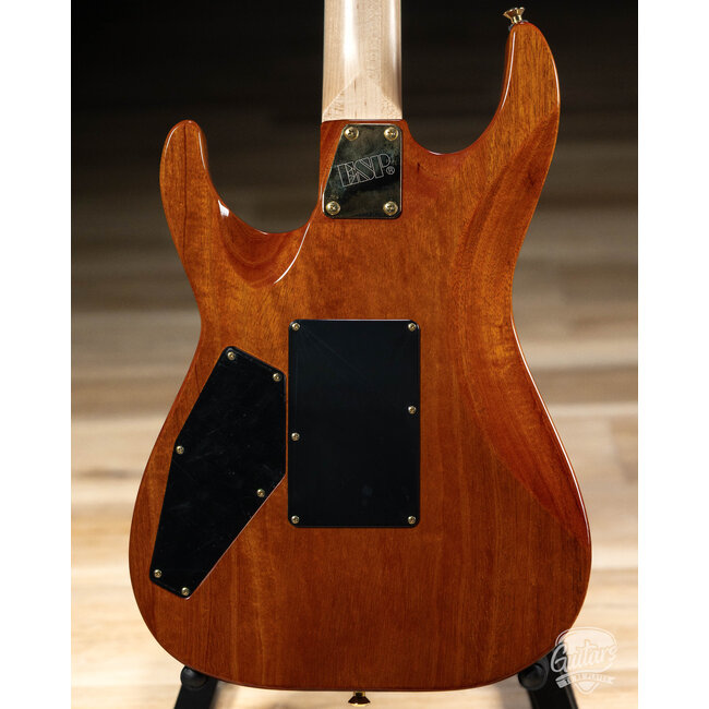 ESP USA M-II DX Quilt Maple w/ Seymour Duncans & Floyd Rose–Dark Purple Sunburst