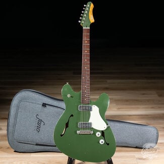 Fano Guitars Fano GF6 Alt de Facto Lollar P-90 Semi-Hollow Guitar w/ Wraptail – Olive Green